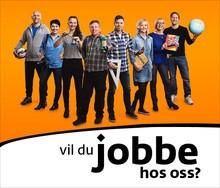 Banner med teksta "Vil du jobbe hos oss"